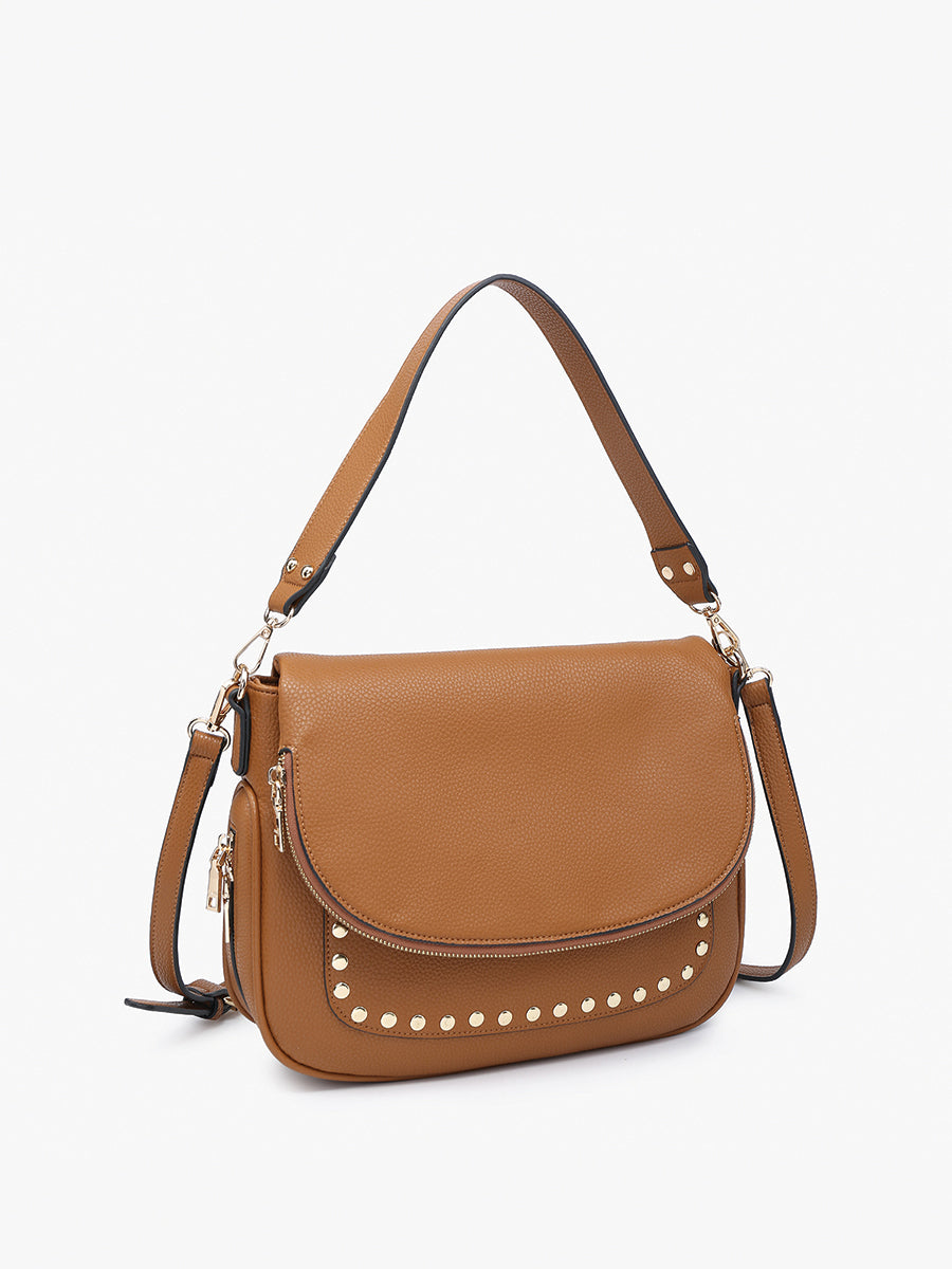 Monet Vegan Grommet Saddle Bag