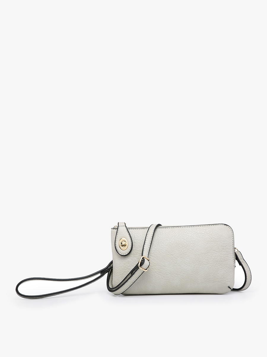 Kendall Vegan Crossbody in Bone - Jen & Co. vegan handbag