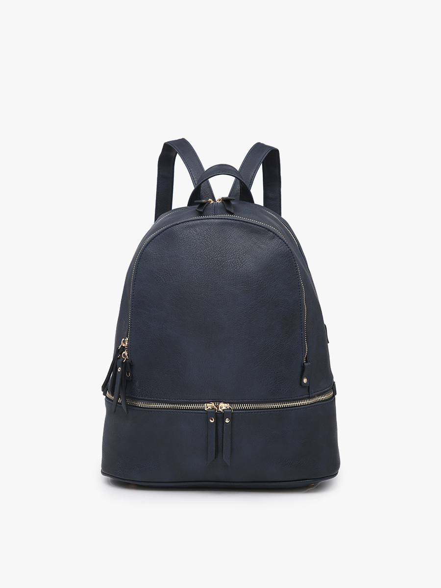 Blake Vegan Backpack in Navy - Jen & Co. vegan handbag