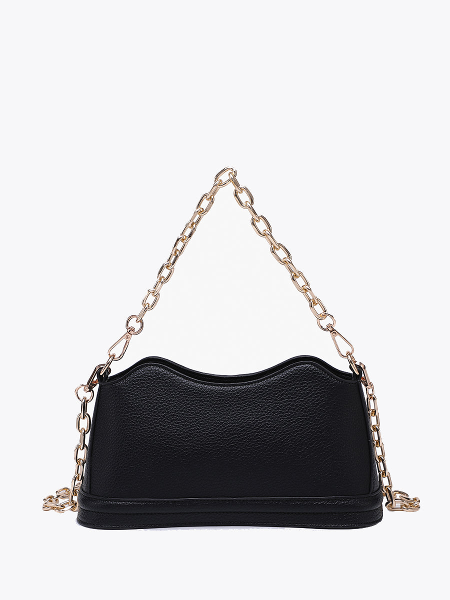 Griselda Vegan Curvy Crossbody Black - Jen & Co. vegan handbag