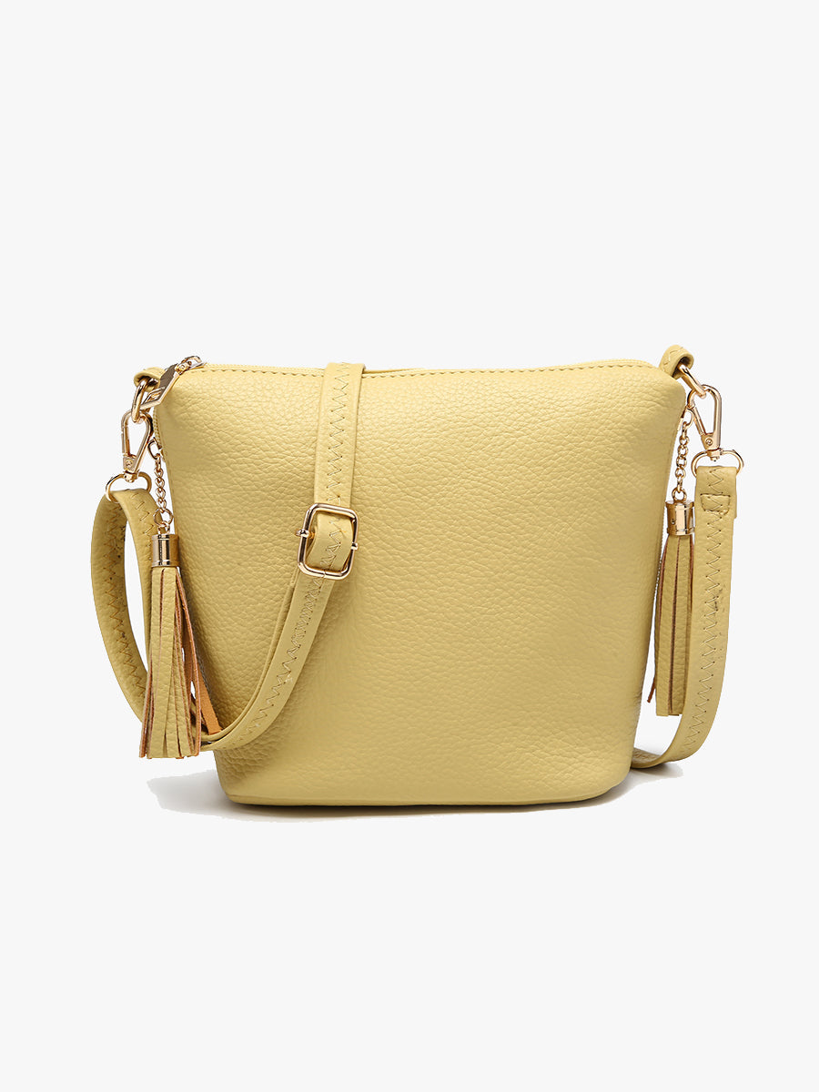 Dylan Vegan Crossbody in Daffodil - Jen & Co. vegan handbag