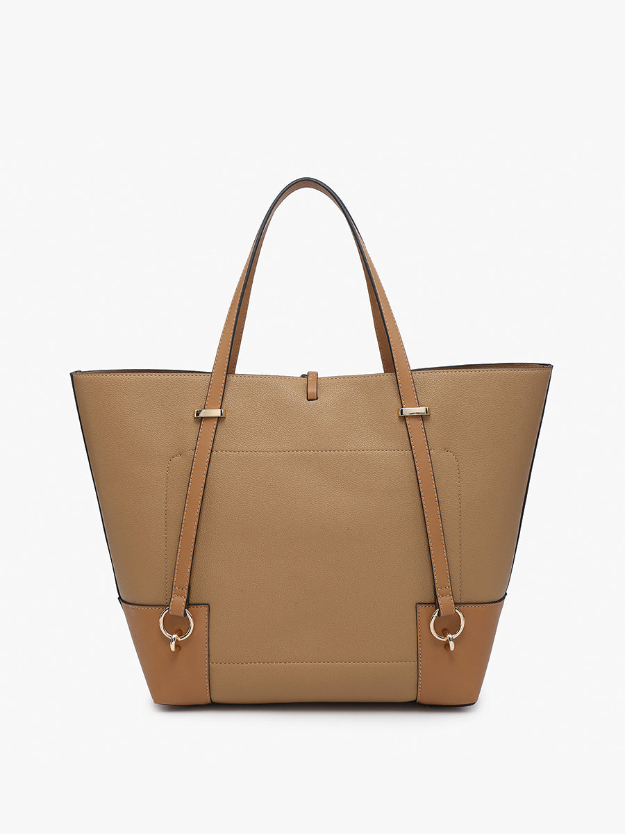 Kya Vegan Contrast Tote - Jen & Co. vegan handbag
