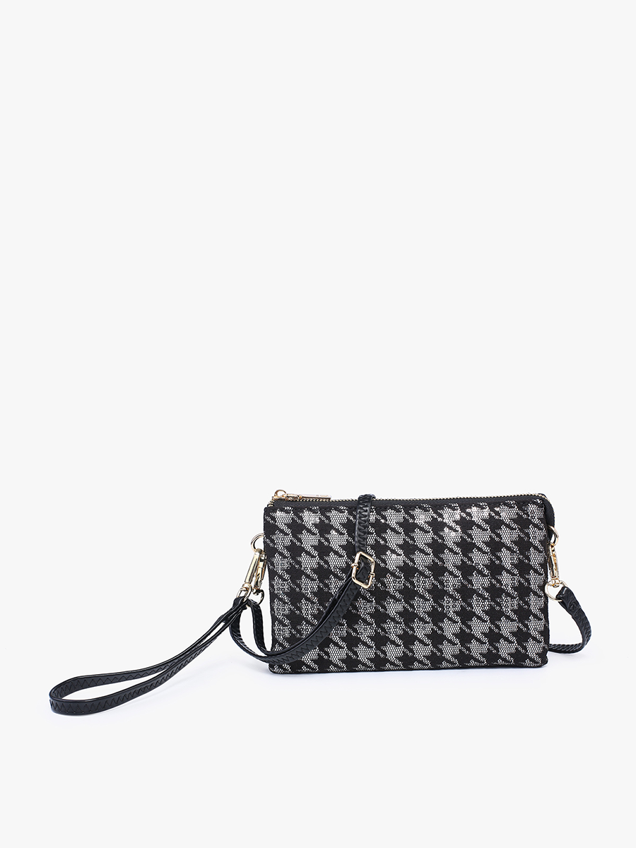 Riley Vegan Houndstooth Crossbody