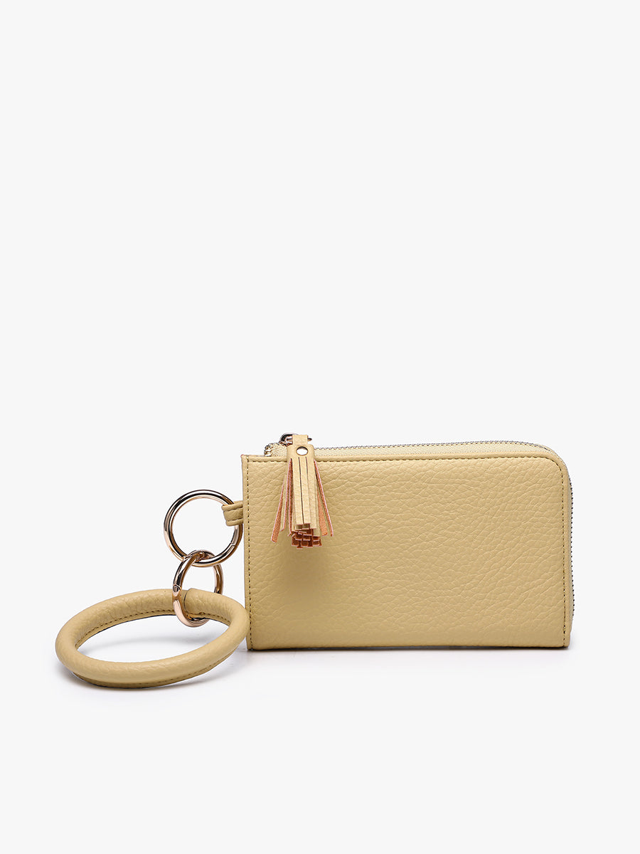Liv Vegan Bangle Wristlet in Daffodil - Jen & Co. vegan handbag