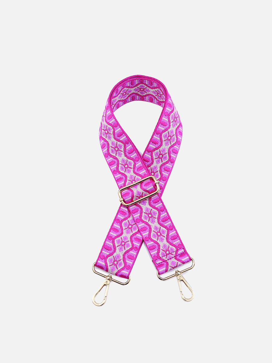 Wave Guitar Strap Hot Pink - Jen & Co. vegan handbag