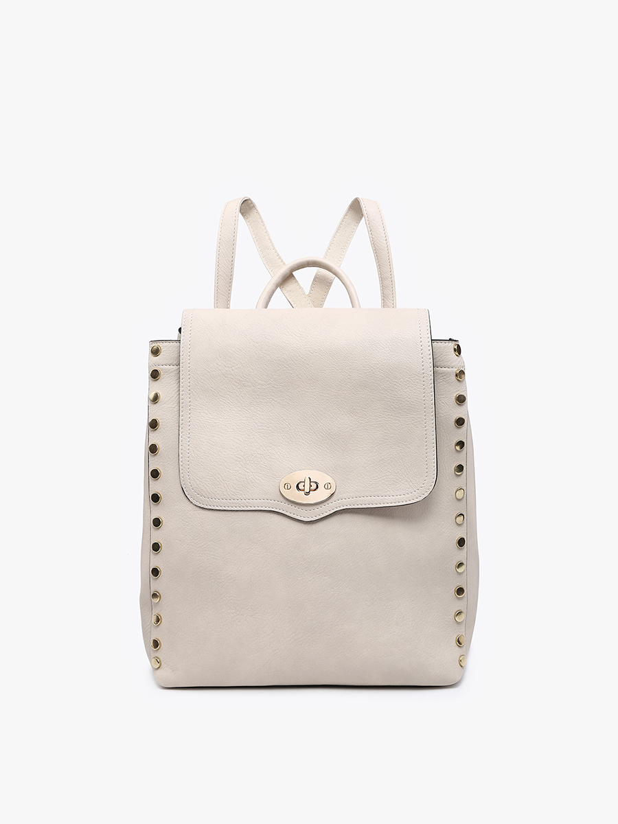 Bex Distressed Backpack: Vintage-Inspired Style Greige