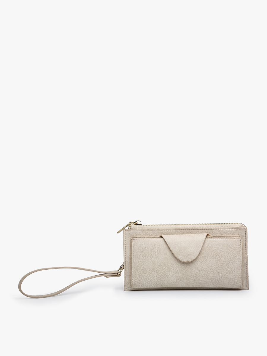 Kyla Vegan RFID Wallet Ivory - Jen & Co. vegan handbag