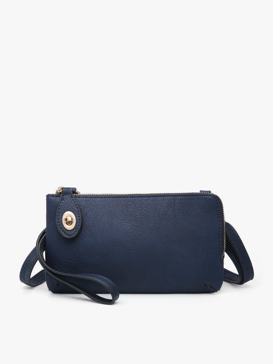 Kendall Vegan Crossbody in Navy - Jen & Co. vegan handbag