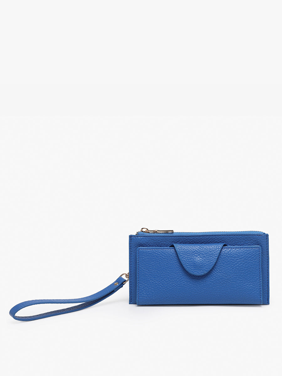 Kyla Vegan RFID Wallet Royal Blue - Jen & Co. vegan handbag
