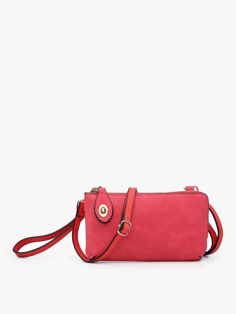 Kendall Vegan Crossbody in Hot Pink - Jen & Co. vegan handbag