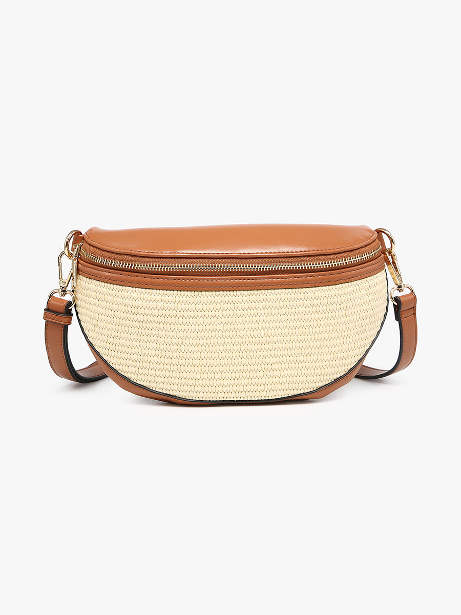 Nevaeh Vegan Straw Sling/Crossbody