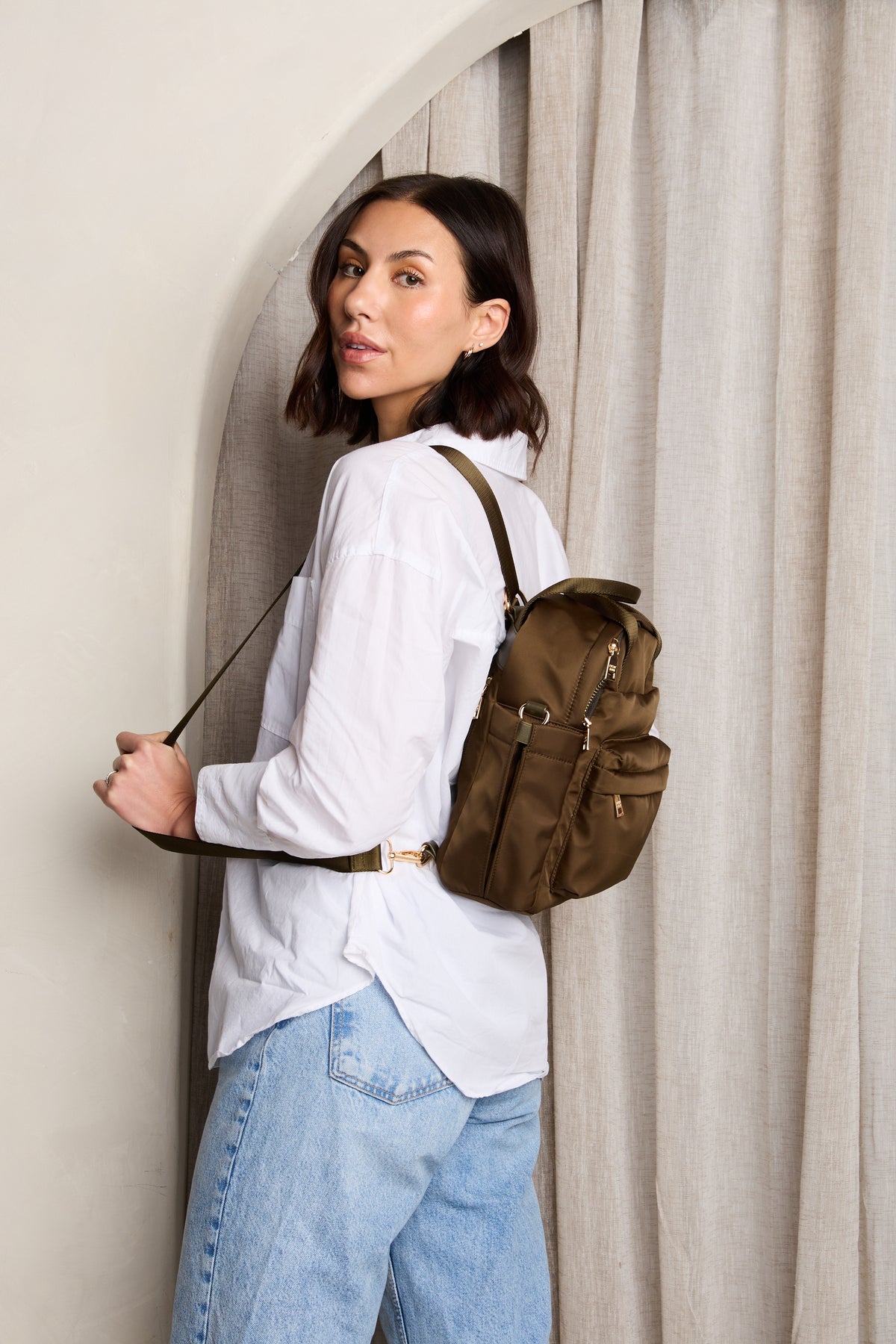 Rita Nylon Mini Backpack - Jen & Co. vegan handbag
