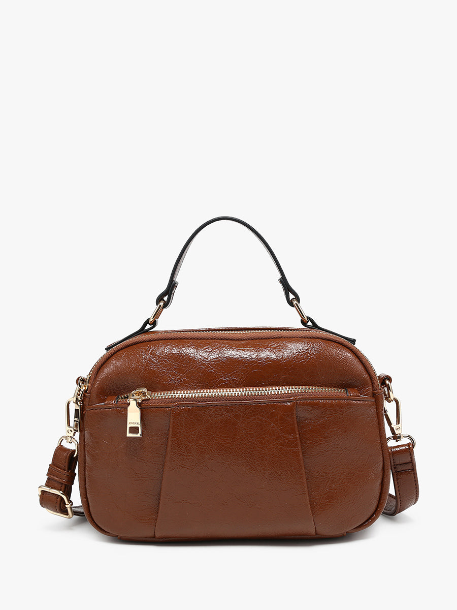 Charlotte Vegan Crossbody Brown - Jen & Co. vegan handbag