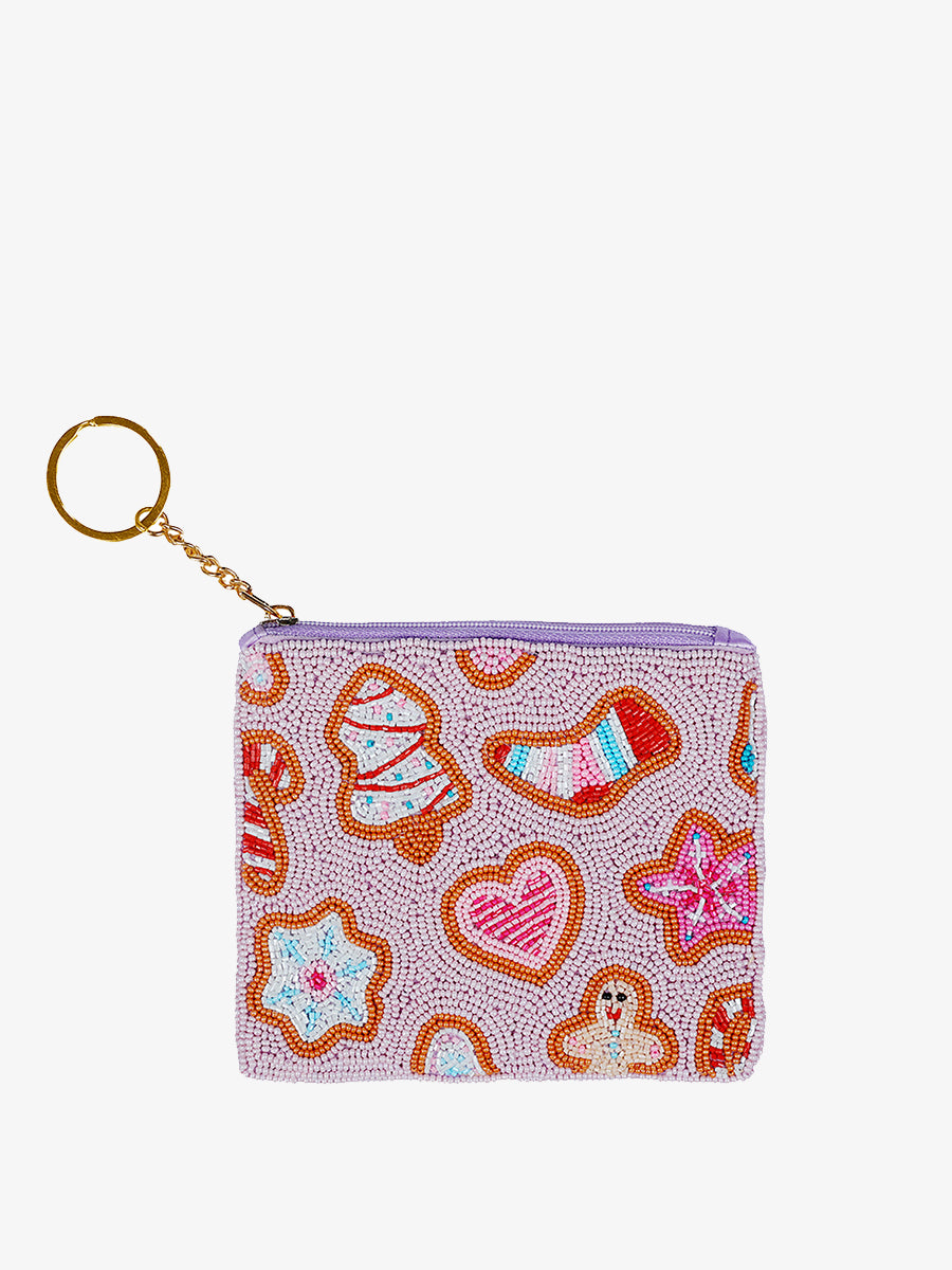 Ricki Beaded Coin Pouch Gingerbread - Jen & Co. vegan handbag