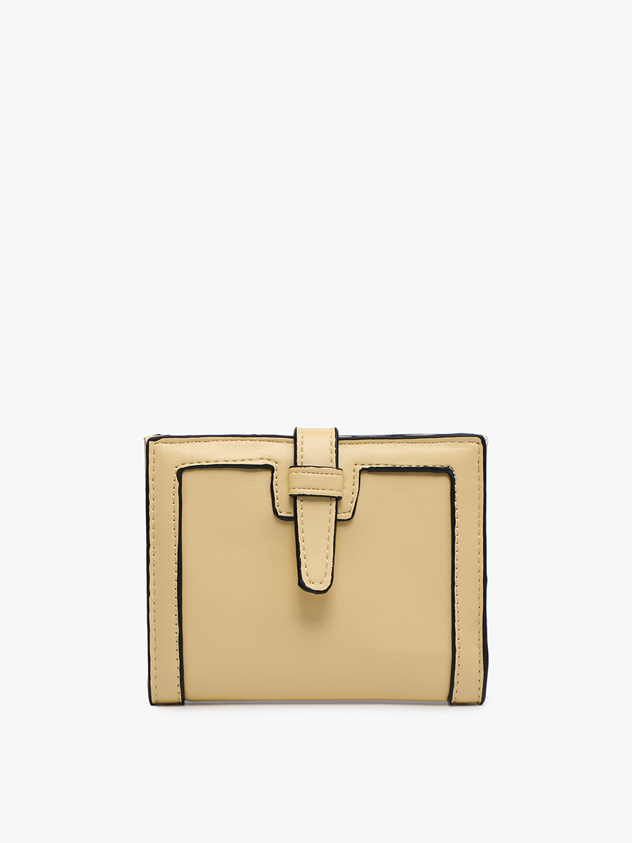 Bessie Vegan Wallet in Pale Yellow - Jen & Co. vegan handbag