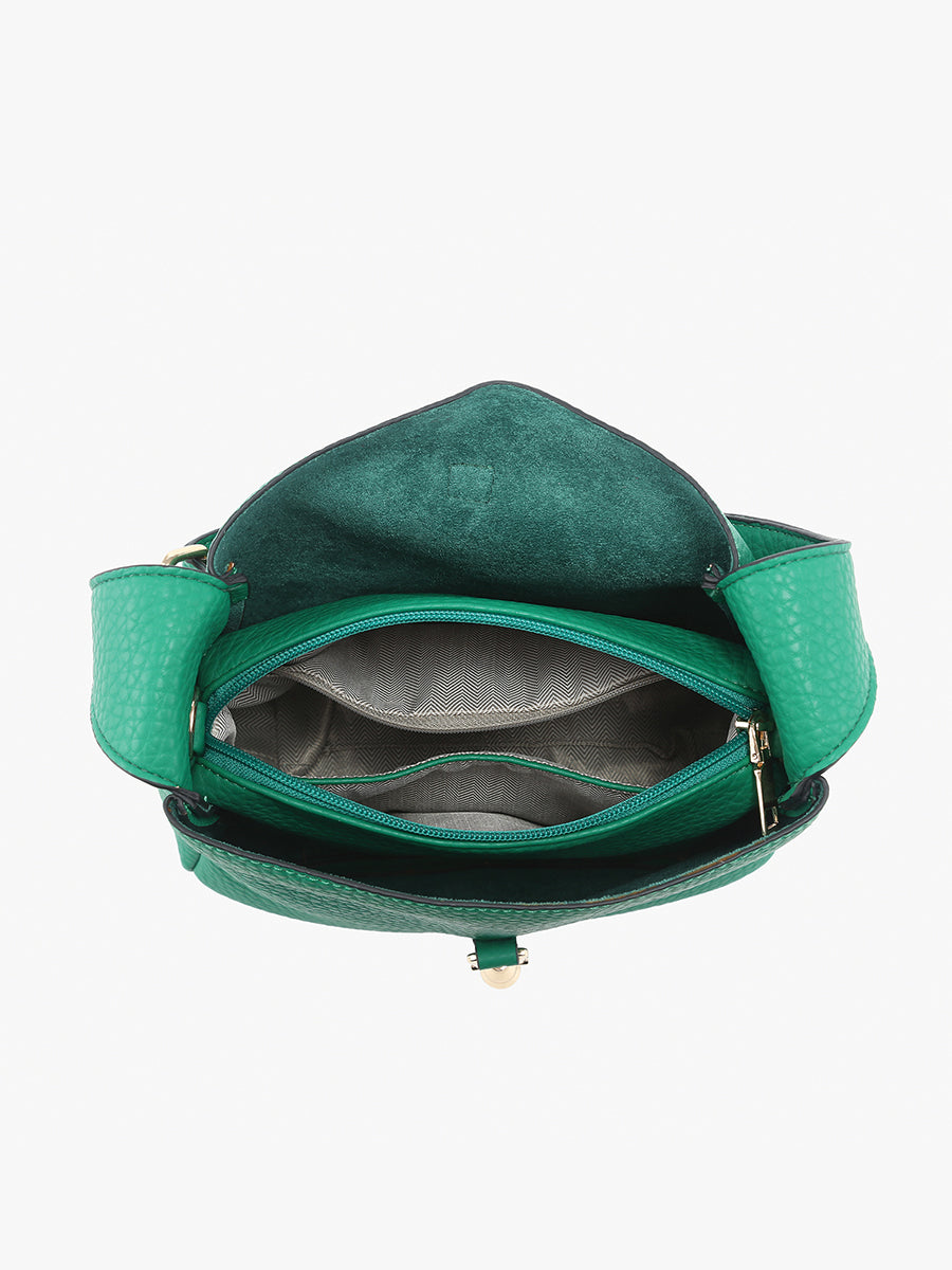 Agnes Vegan Press-Lock Satchel in - Jen & Co. vegan handbag