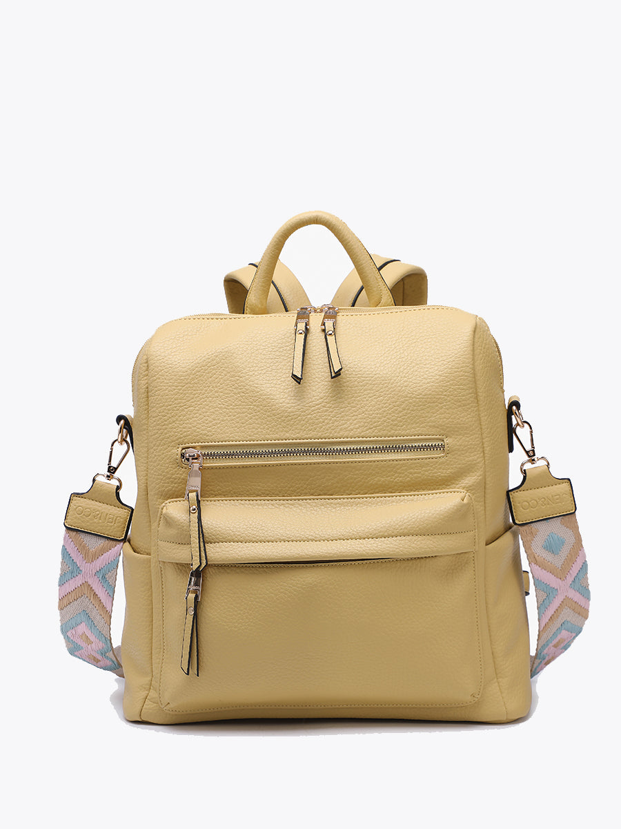 Amelia Vegan Backpack Daffodil - Jen & Co. vegan handbag