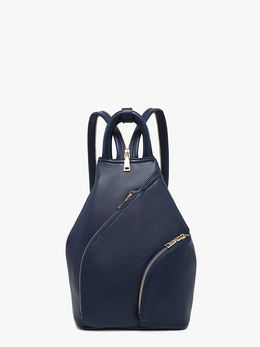 Maura Vegan Backpack Navy - Jen & Co. vegan handbag