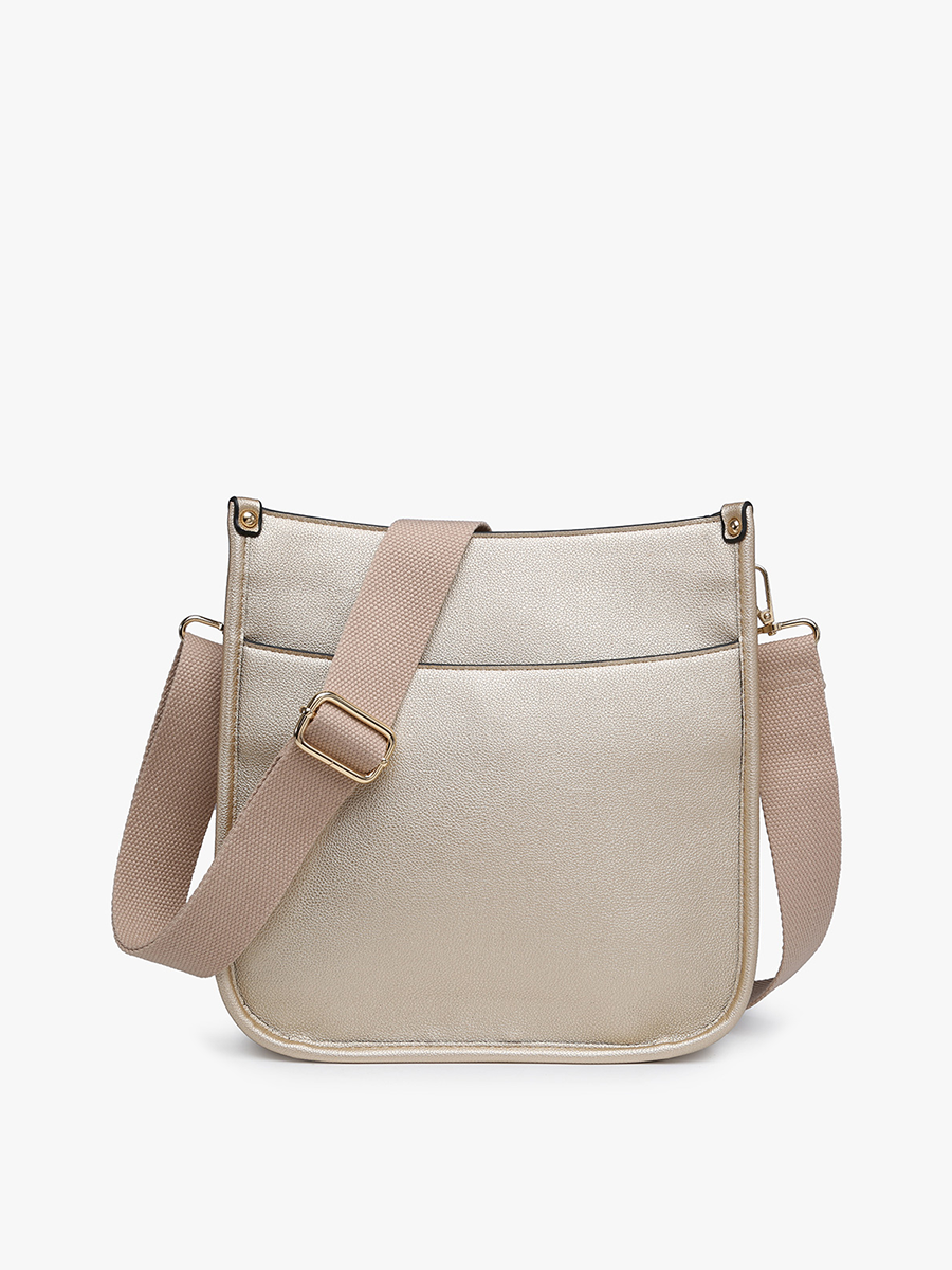 Posie Vegan Crossbody in Gold - Jen & Co. vegan handbag