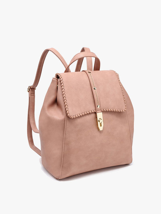 Olive Studded Backpack