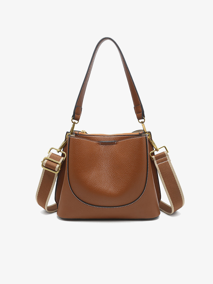 Corinna Vegan Bucket Bag Brown - Jen & Co. vegan handbag