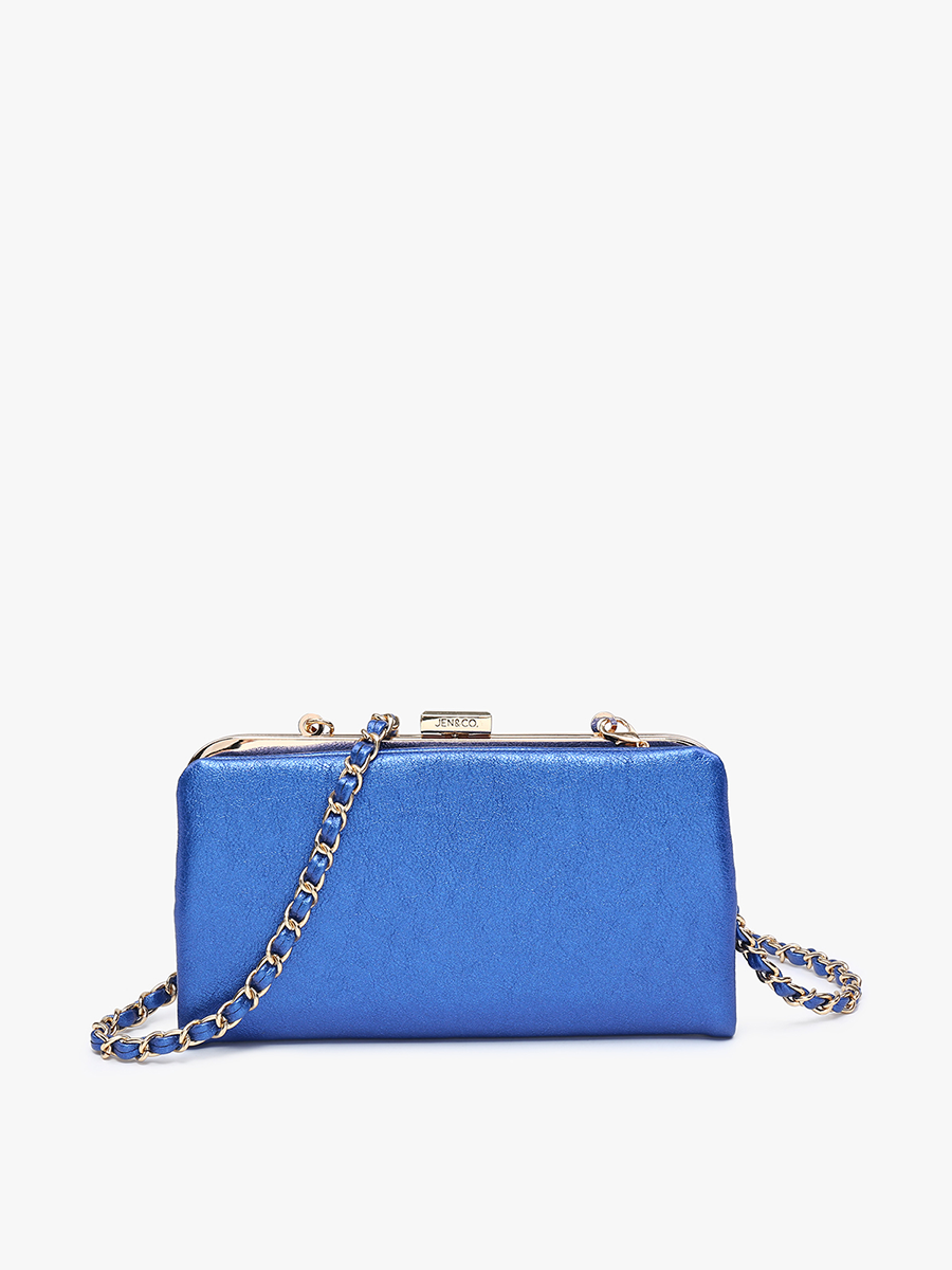 Sue Vegan Wallet Pouch in Blue Agate - Jen & Co. vegan handbag