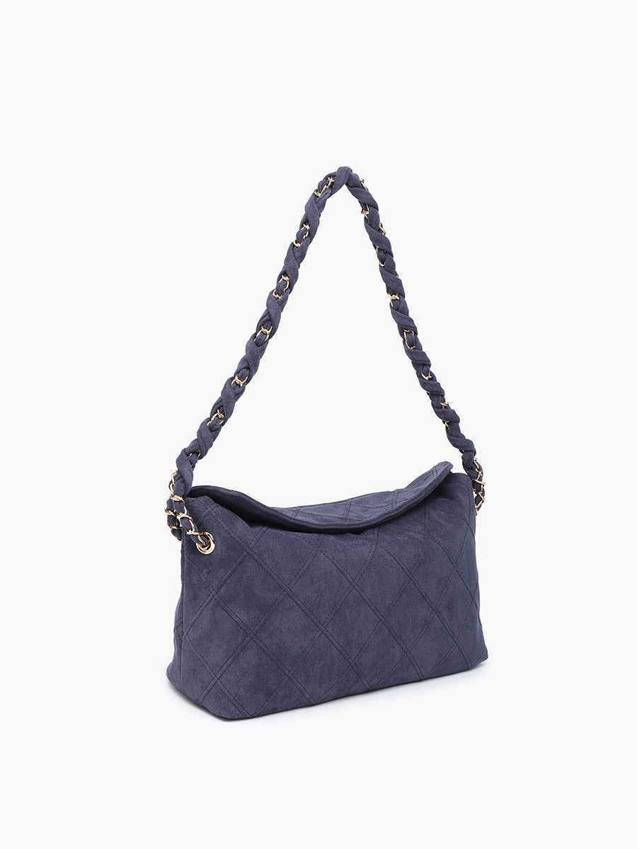 Dominique Faux Suede Shoulder Bag – Jen & Co.