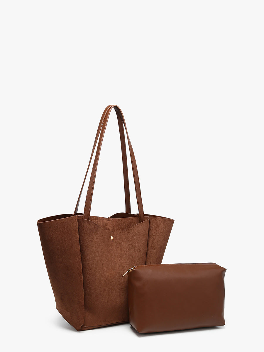 Giselle Vegan Suede Tote - Jen & Co. vegan handbag