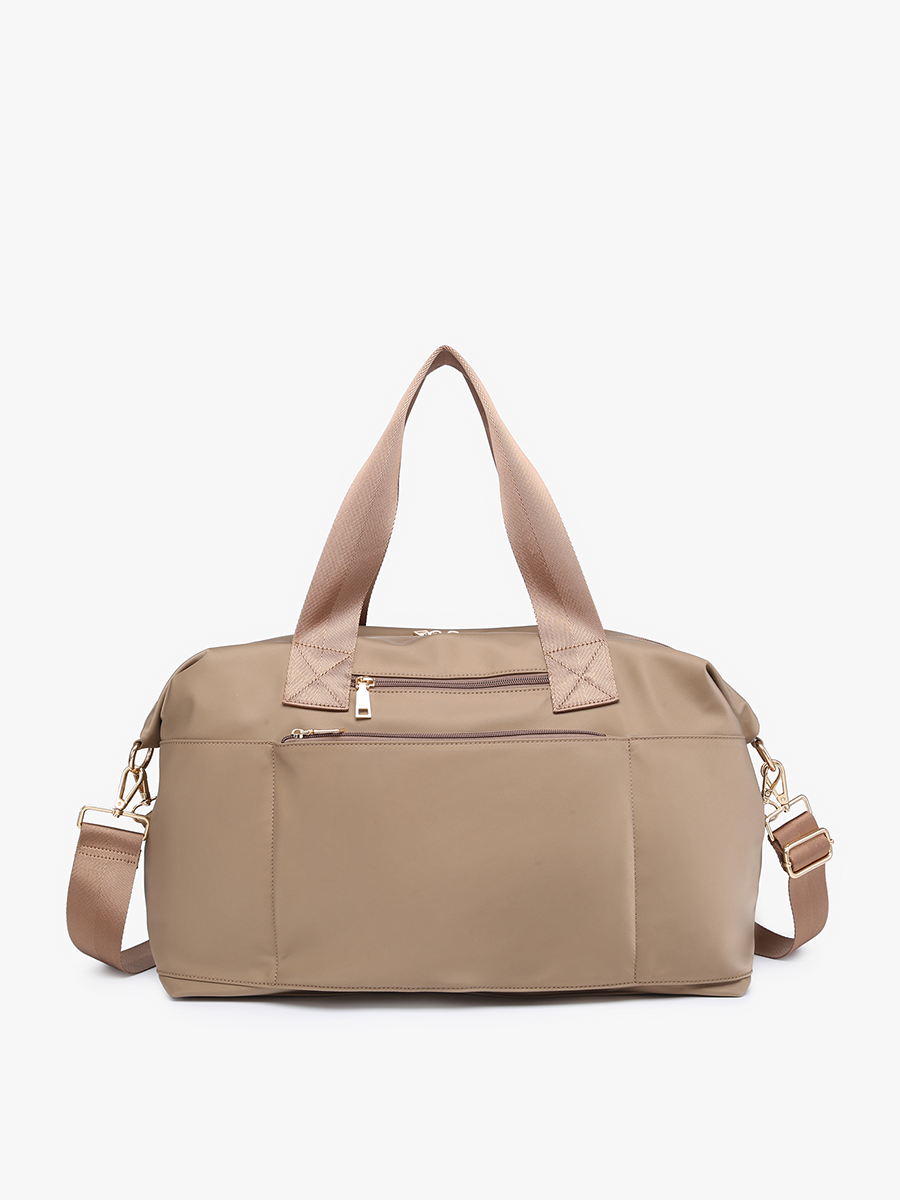 Navy Vegan Nylon Weekender - Jen & Co. vegan handbag