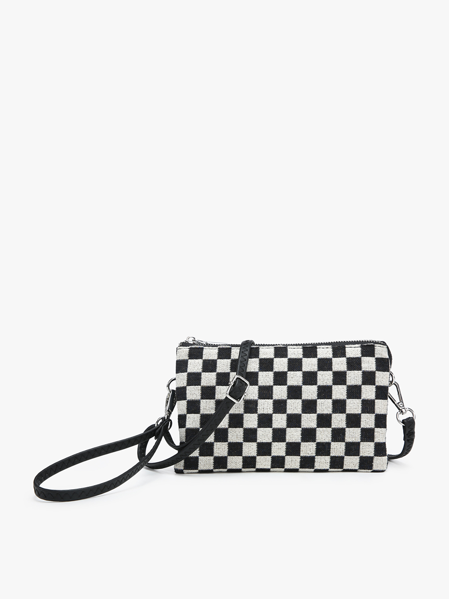 Riley Vegan Checkered Crossbody