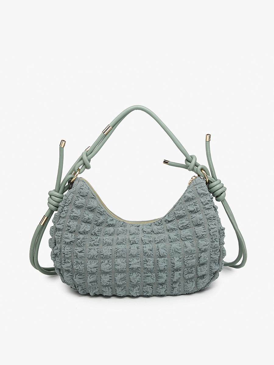 Nelly Quilted Nylon Shoulder Bag - Jen & Co. vegan handbag
