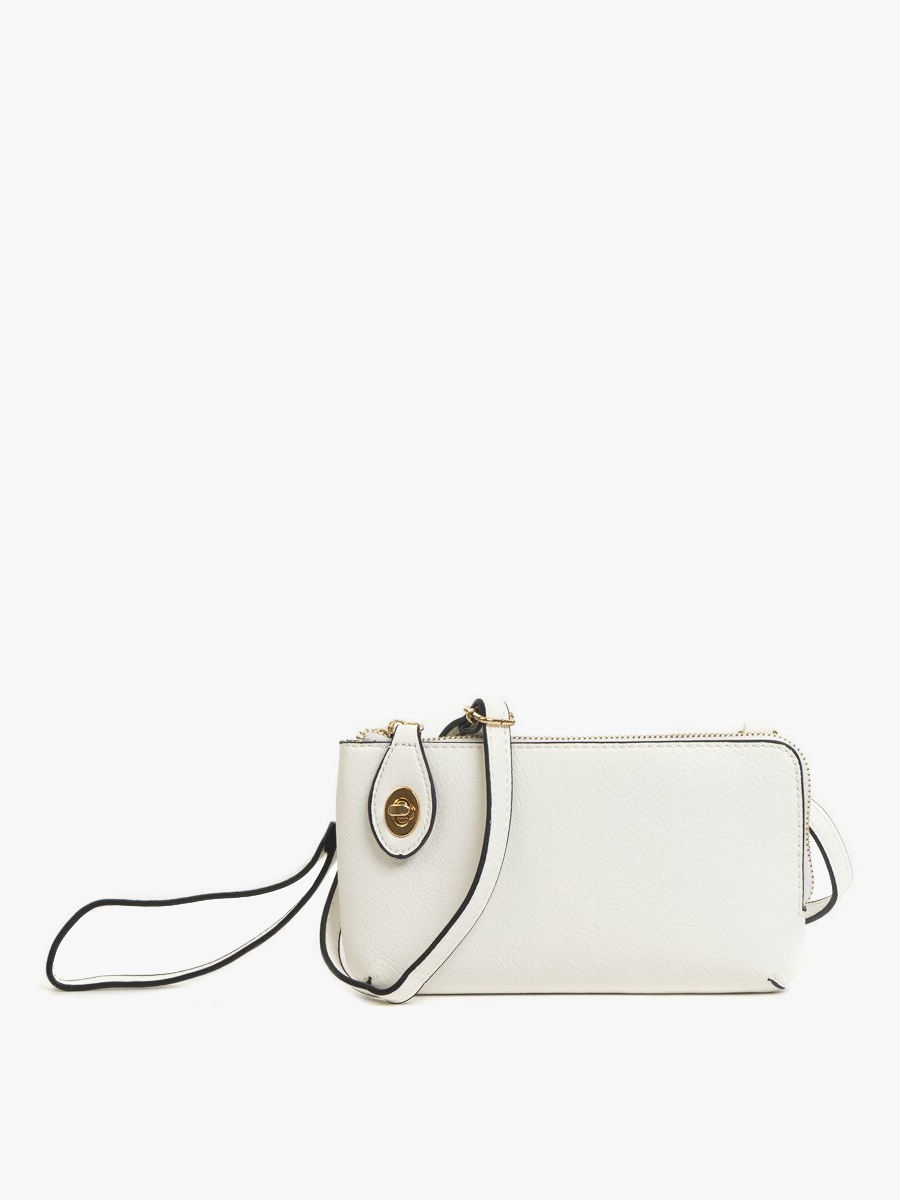 Kendall Vegan Crossbody in White - Jen & Co. vegan handbag