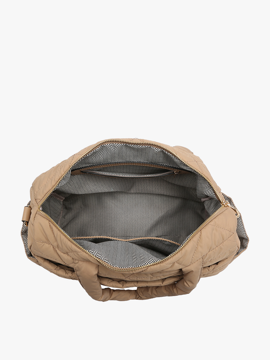 Billie Vegan Quilted Satchel in - Jen & Co. vegan handbag