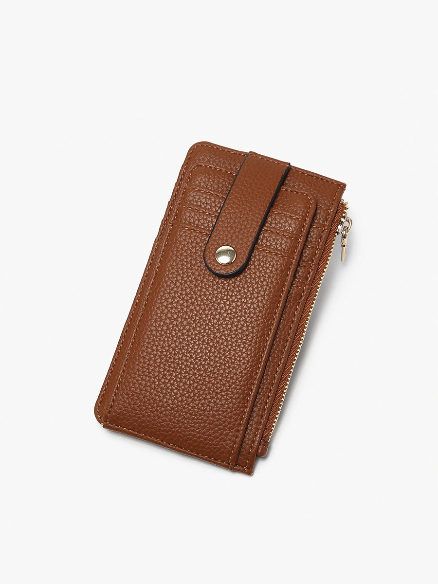 Mae Vegan Multi-Card Wallet Brown - Jen & Co. vegan handbag