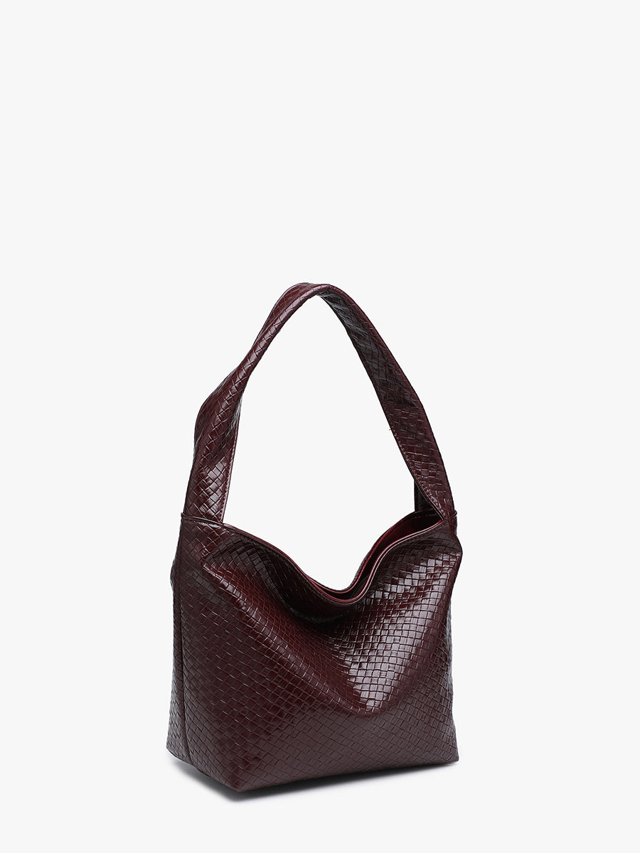 Selena Vegan Woven Hobo - Jen & Co. vegan handbag