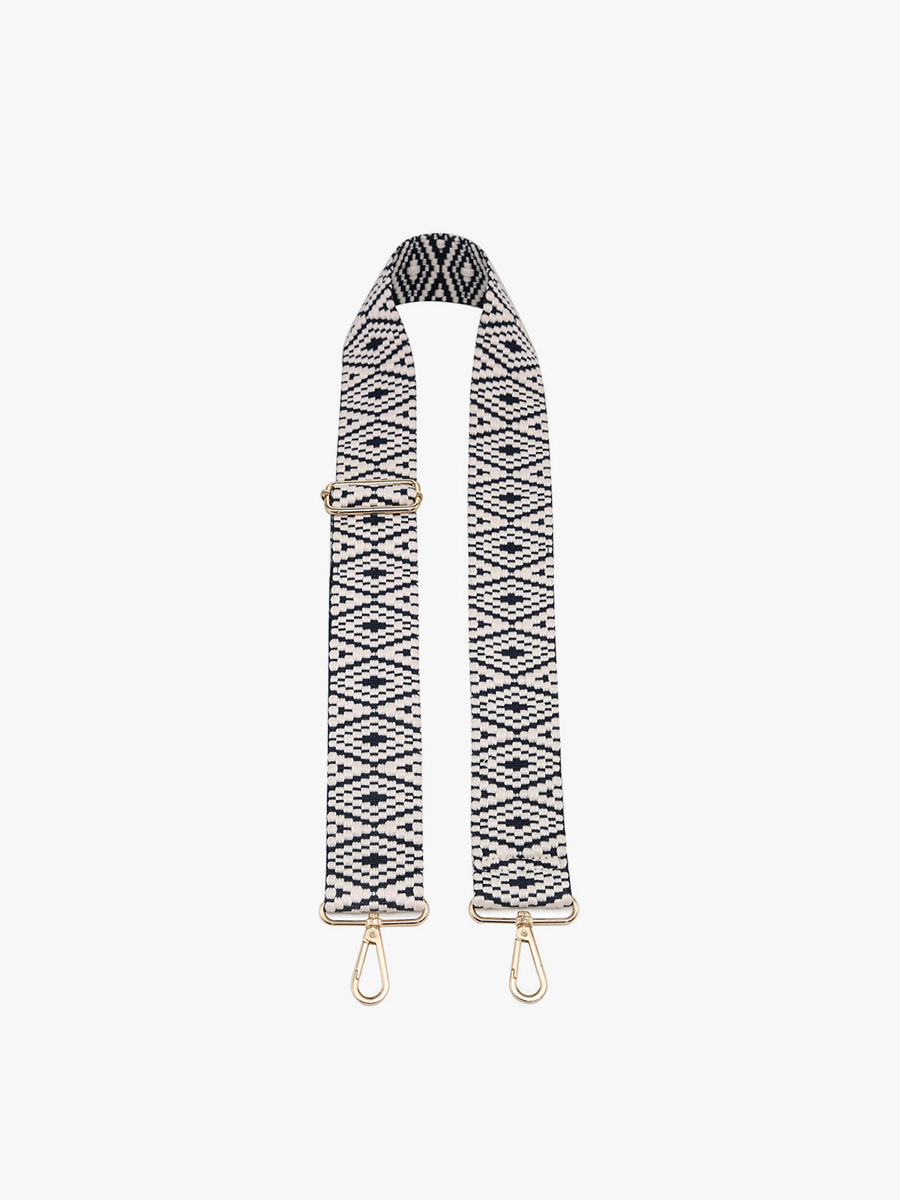 Bohemian Guitar Strap in Navy - Jen & Co. vegan handbag