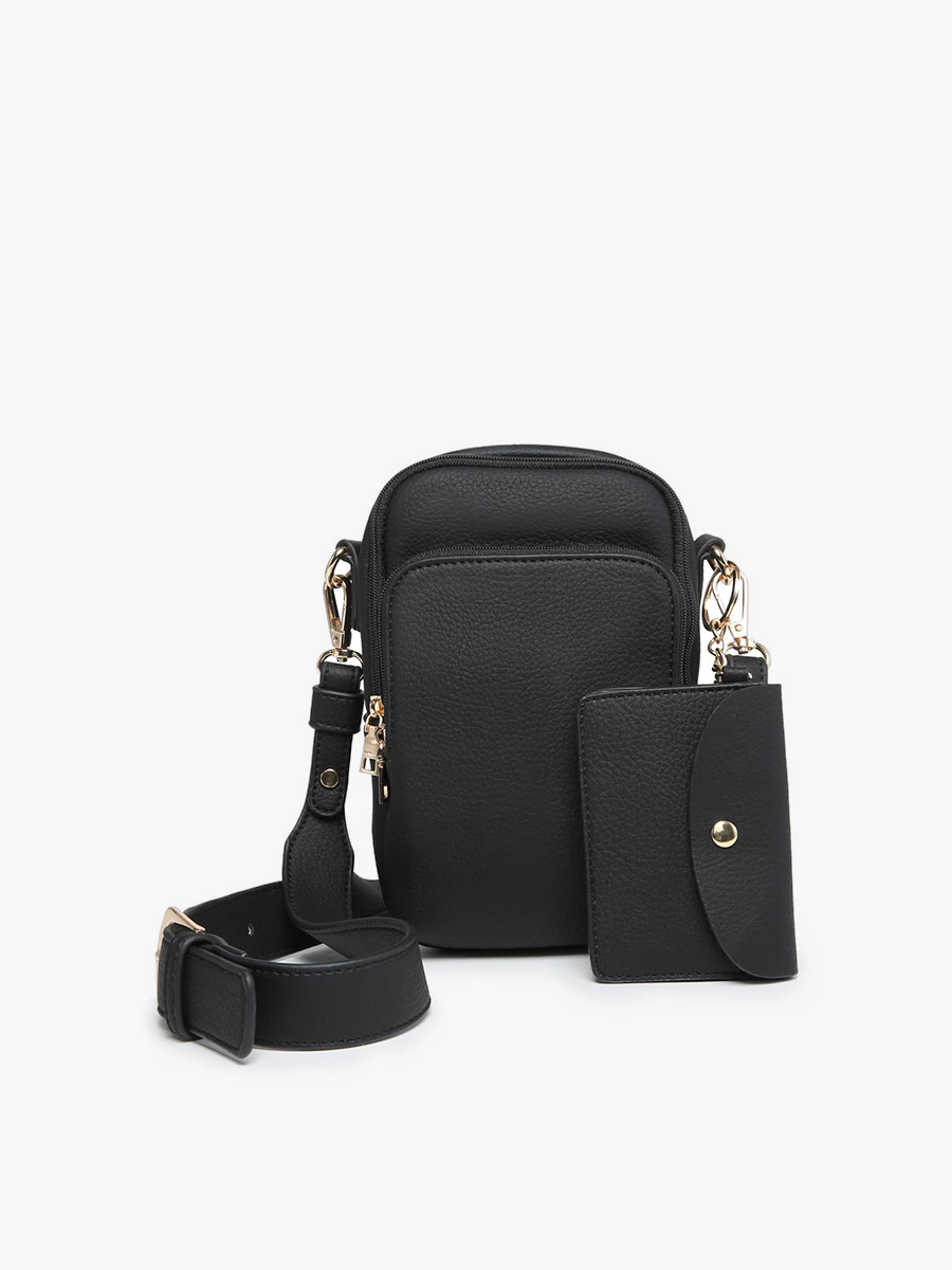 Parker Vegan Crossbody Black - Jen & Co. vegan handbag