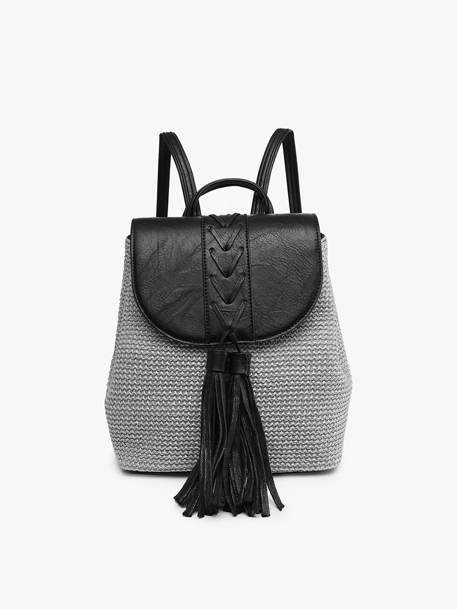 Eleanora Vegan Straw Backpack