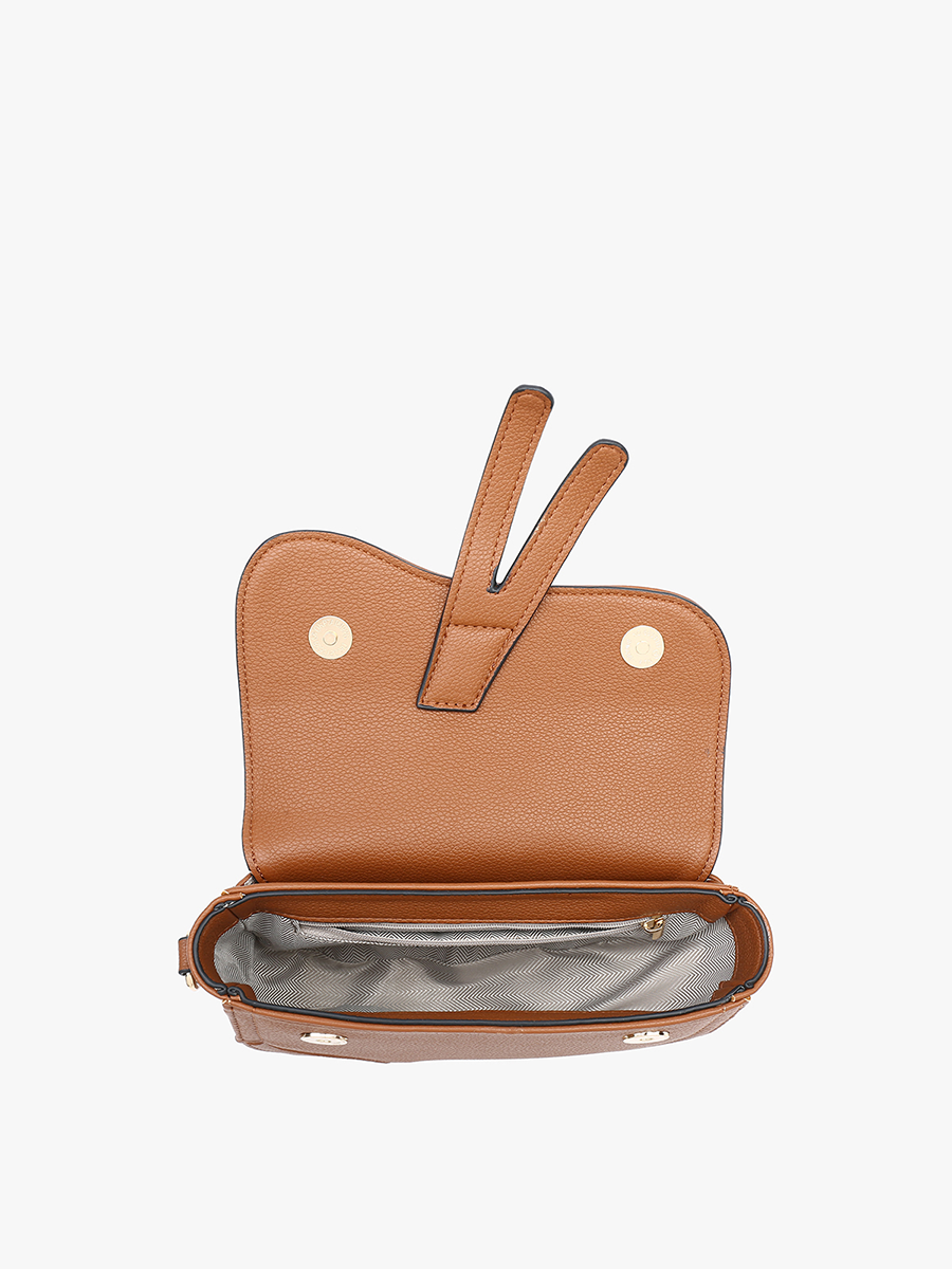 Marisol Vegan Asymmetrical Saddle Bag - Jen & Co. vegan handbag