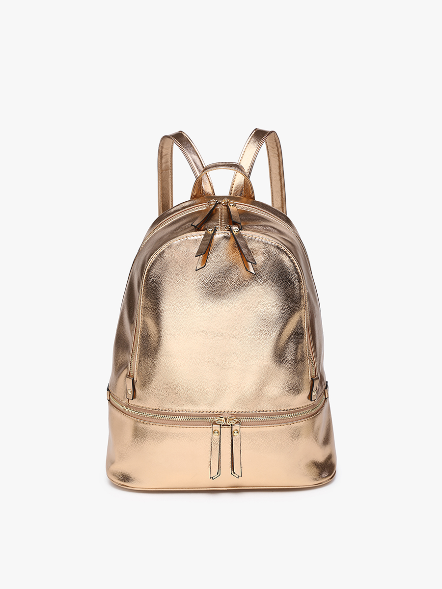 Blake Vegan Backpack in Gold - Jen & Co. vegan handbag