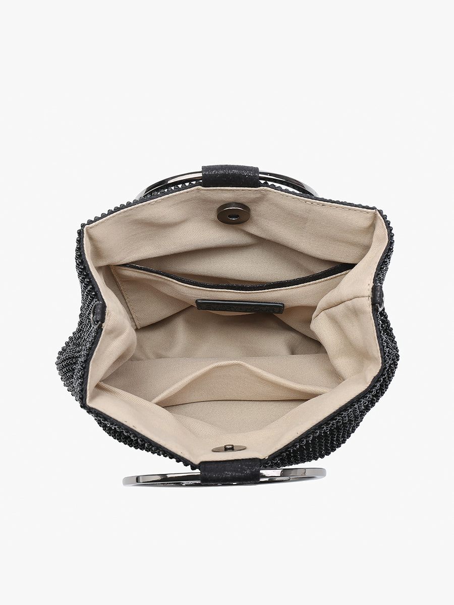Luna Rhinestone Clutch - Jen & Co. vegan handbag