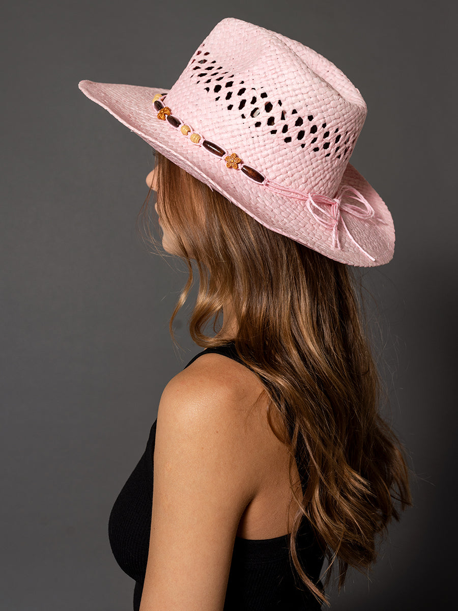 Montgomery Cowboy Straw Hat in - Jen & Co. vegan handbag