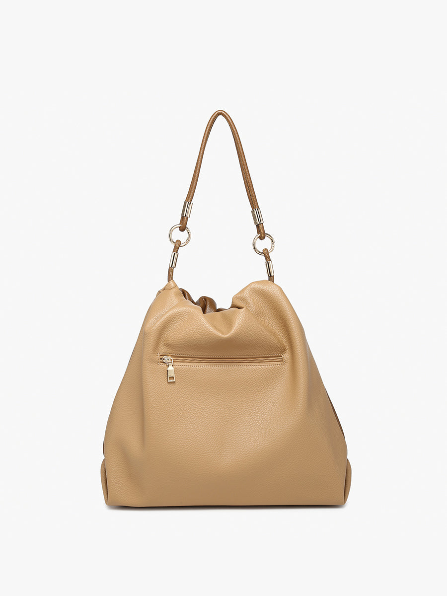 Noelle Vegan Two-Tone Hobo - Jen & Co. vegan handbag