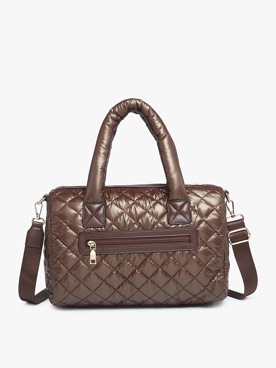 Trista Vegan Quilted Satchel - Jen & Co. vegan handbag