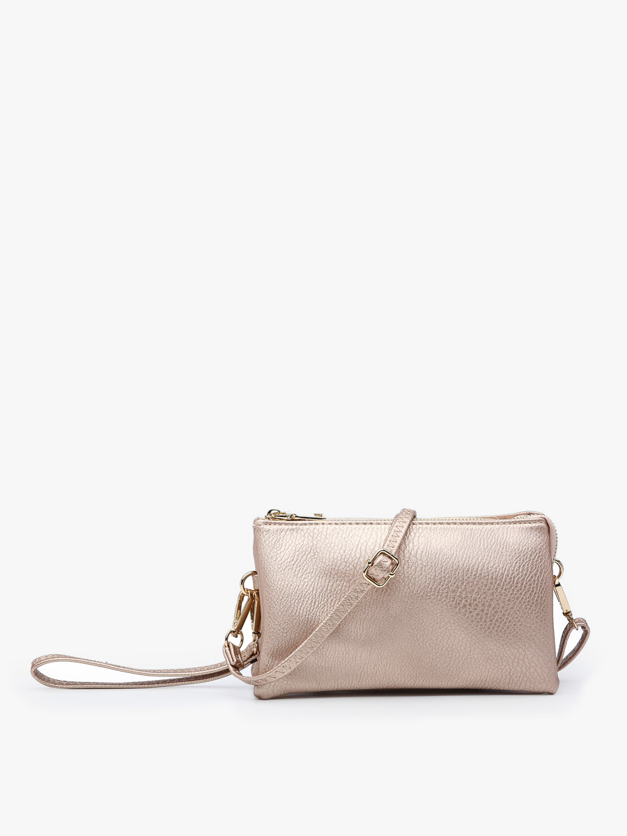 Riley Vegan Crossbody Rose Gold - Jen & Co. vegan handbag