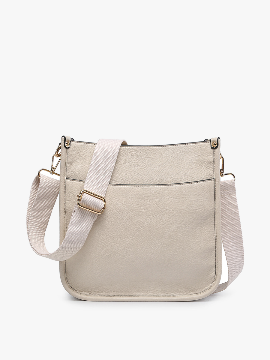 Posie Vegan Crossbody in Bone - Jen & Co. vegan handbag