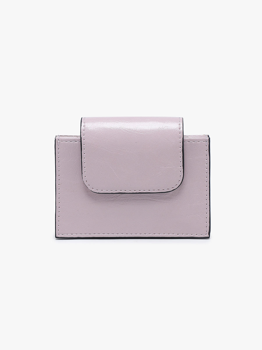 Ella Vegan RFID Mini Wallet Pastel Purple - Jen & Co. vegan handbag