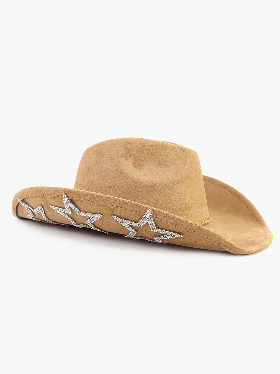 Tabitha Star Cowboy Hat in Tan - Jen & Co. vegan handbag