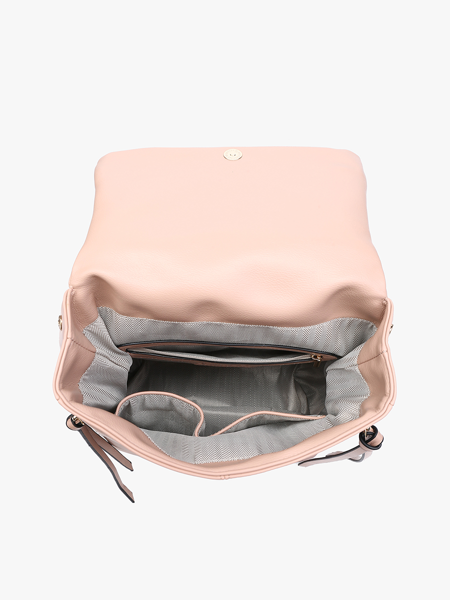 Adley Vegan Foldover Backpack in - Jen & Co. vegan handbag