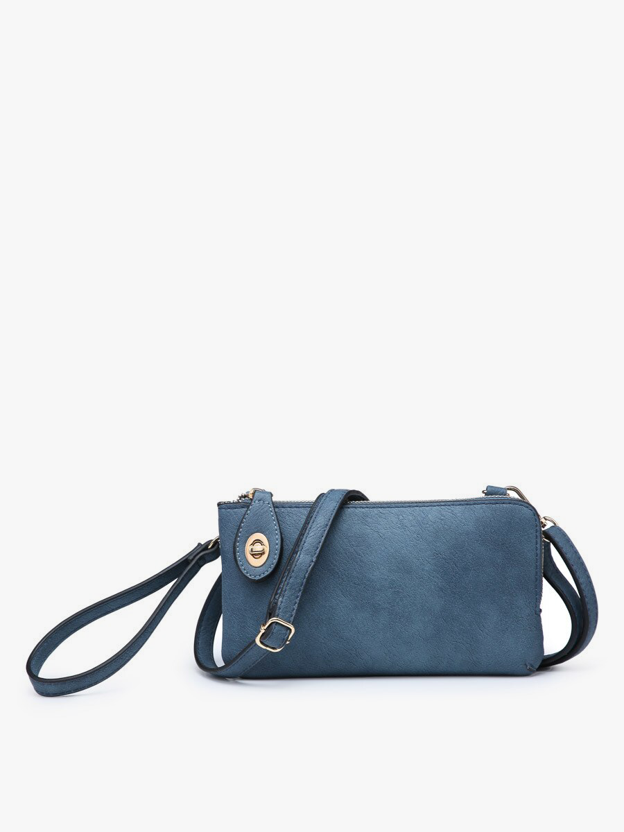 Kendall Vegan Crossbody in Indigo - Jen & Co. vegan handbag